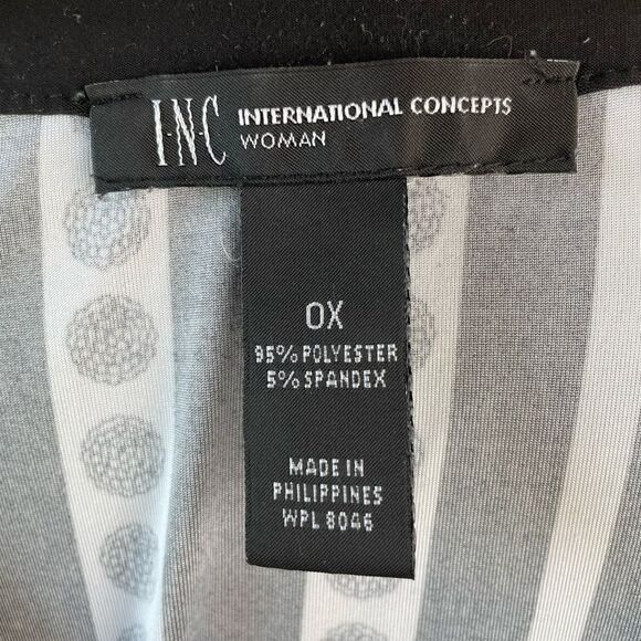 INC International Concepts Half Zip Blouse Top Size 0X EUC - Picture 6 of 6